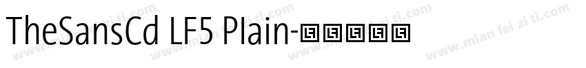 TheSansCd LF5 PIain字体转换